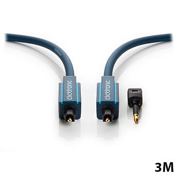 Clicktronic - Optische kabel - 3 meter - Blauw