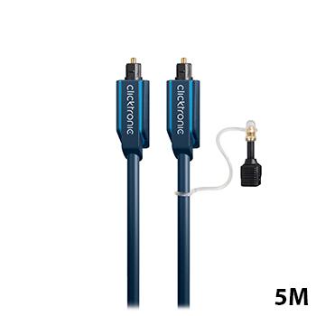 Clicktronic - Optische kabel - 5 meter - Blauw