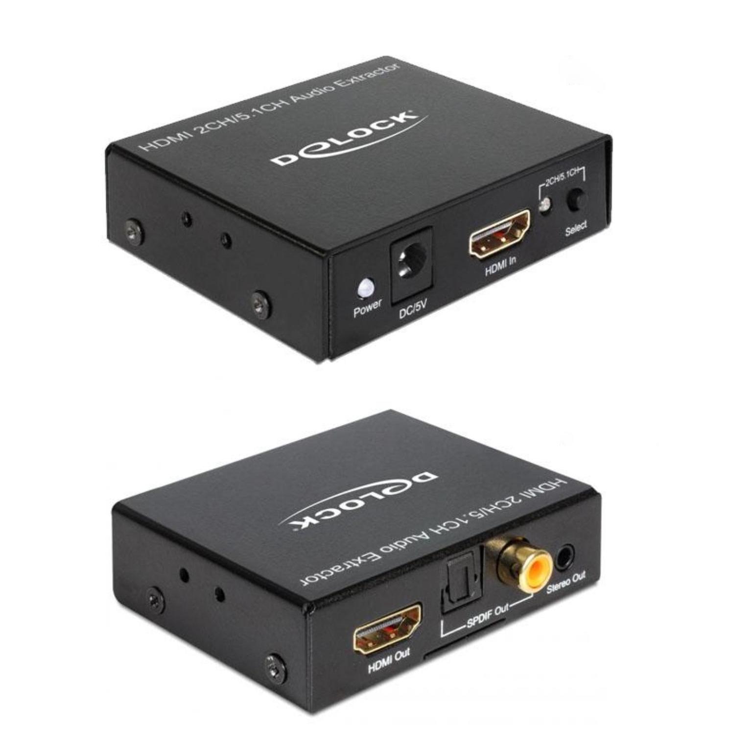 Optische omvormer - Delock - HDMI - Optisch - Zwart