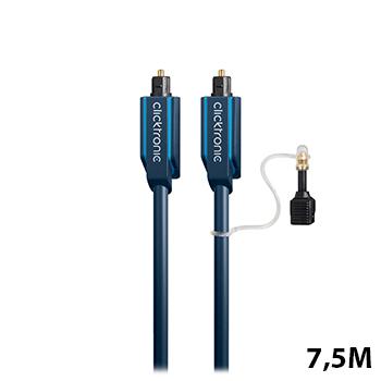Clicktronic - Optische kabel - 7.5 meter - Blauw